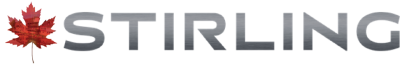 Stirling_metallic_logo_with_leaf